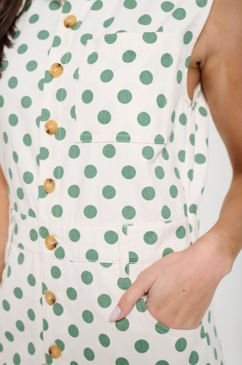 Polka Dot Print Jumpsuit