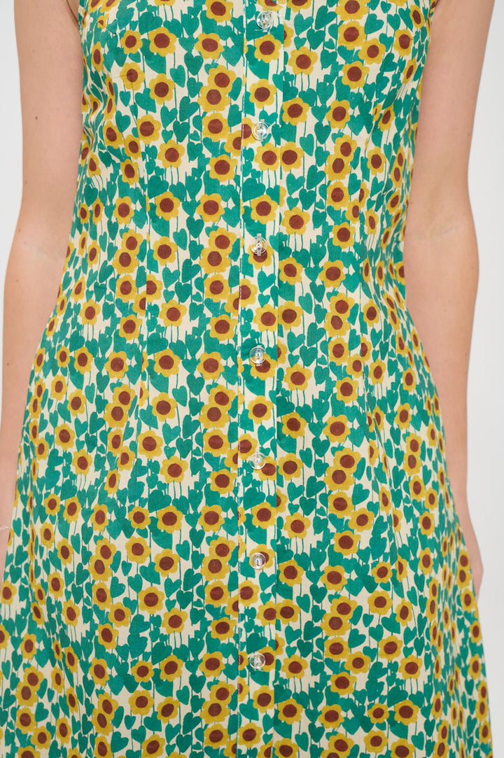 Colorful Poppy Print Dress