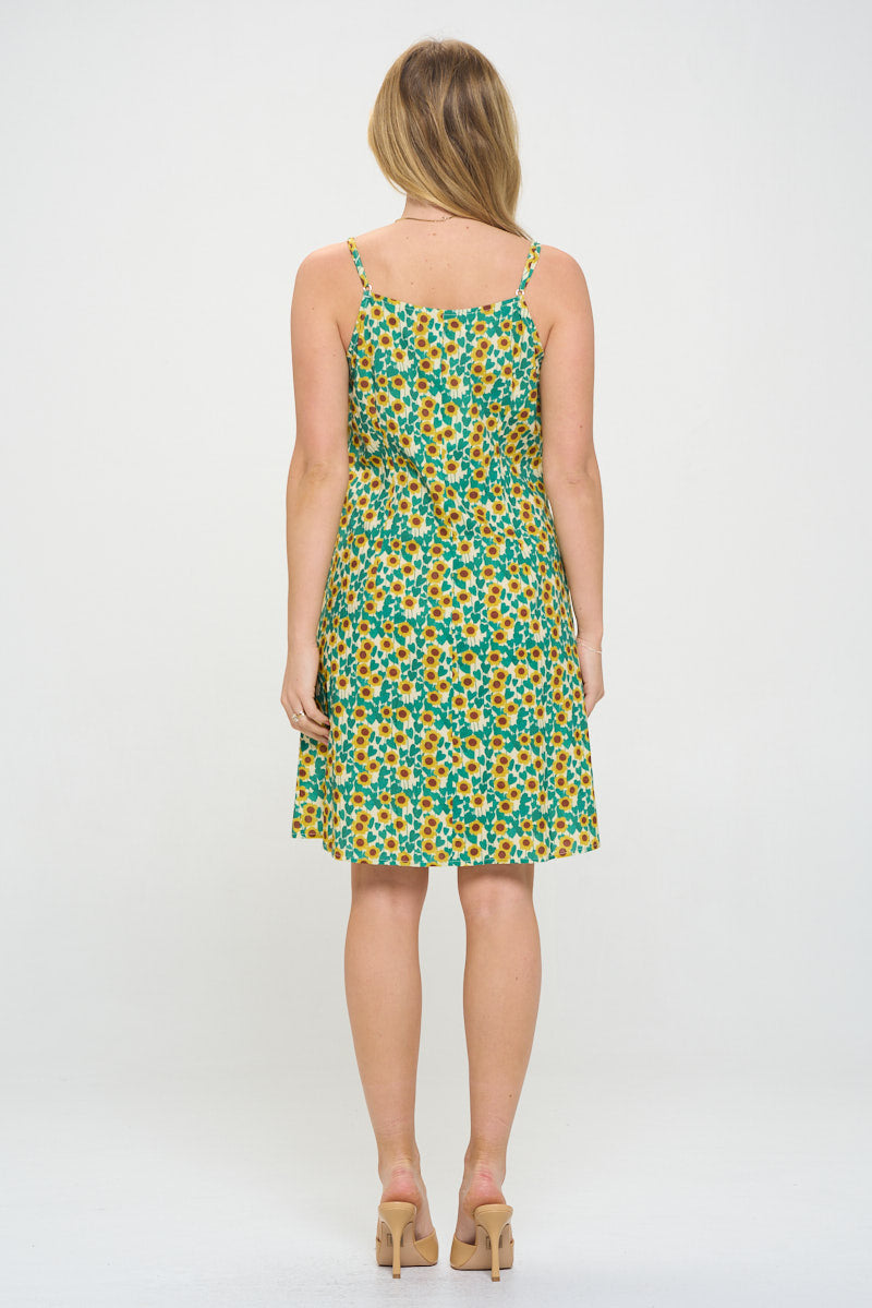 Colorful Poppy Print Dress