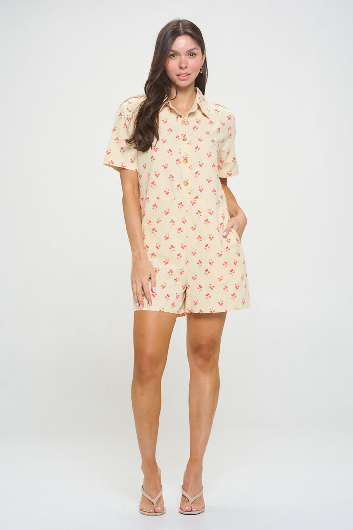 Cherry Print Shortall