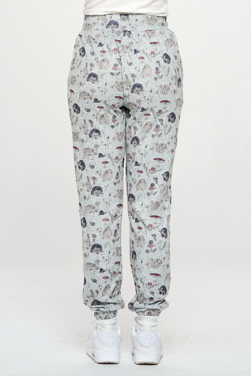 Hedgehog Mushroom Print Tunic Pants