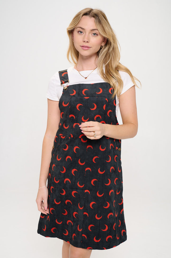 Half Moon Corduroy Jumper Dress