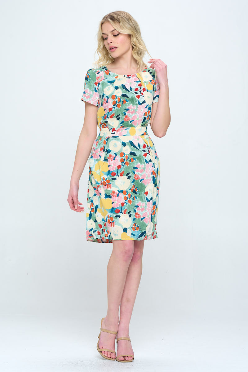 Watercolor flower outlet dress