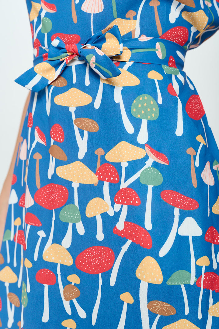 Mushroom Print Vintage Inspired Dress