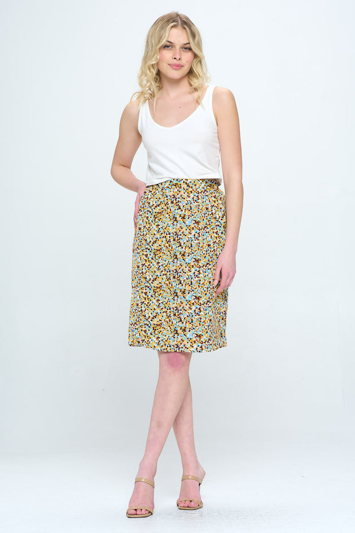 Confetti All Over Print A-Line Skirt