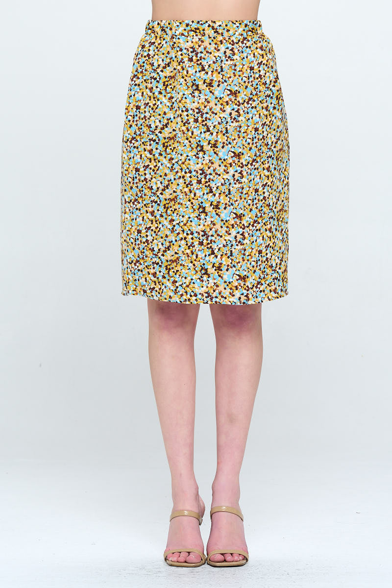 Confetti All Over Print A-Line Skirt