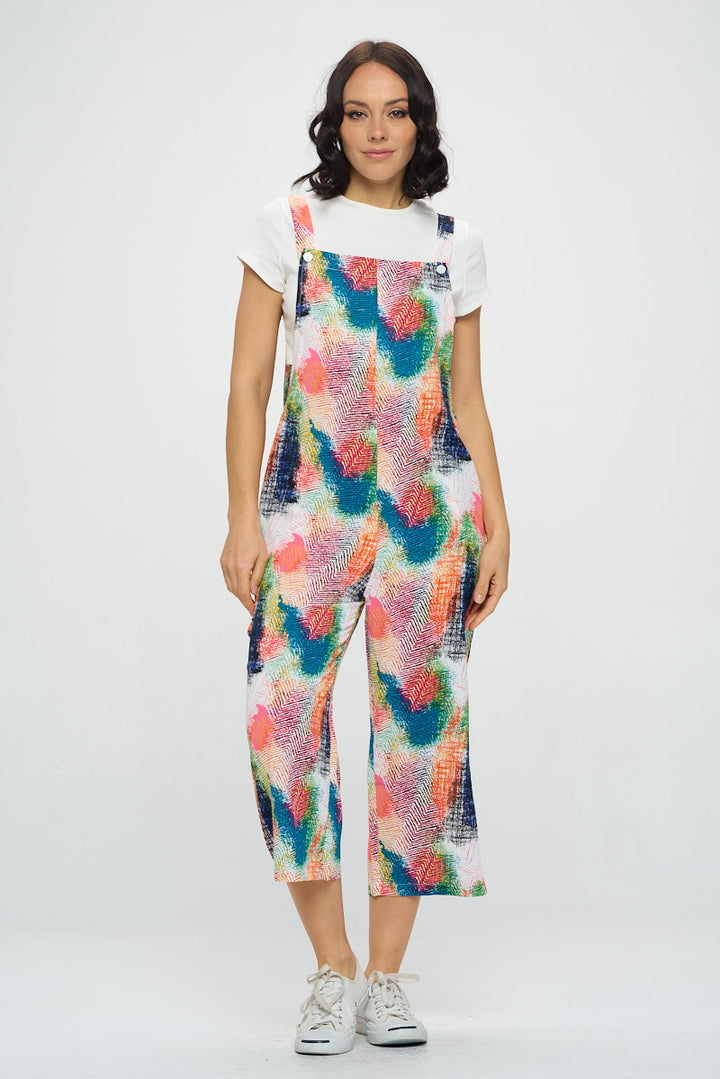 Abstract Colorful All Over Print Jumpsuit