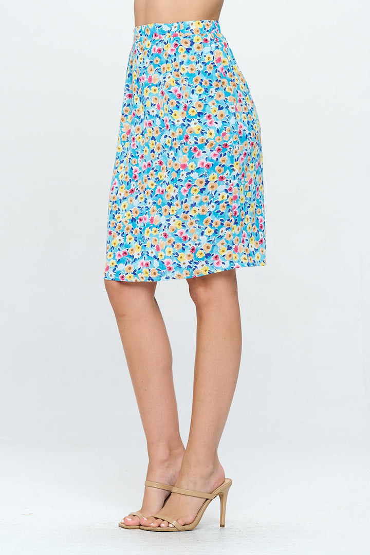 Daisy Floral All Over Print Skirt