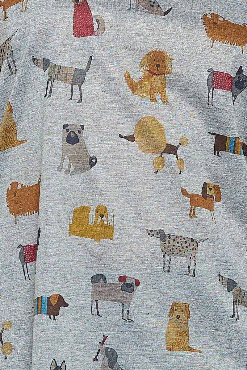 Dog Multi Breed All Over Print Grey Tank Top