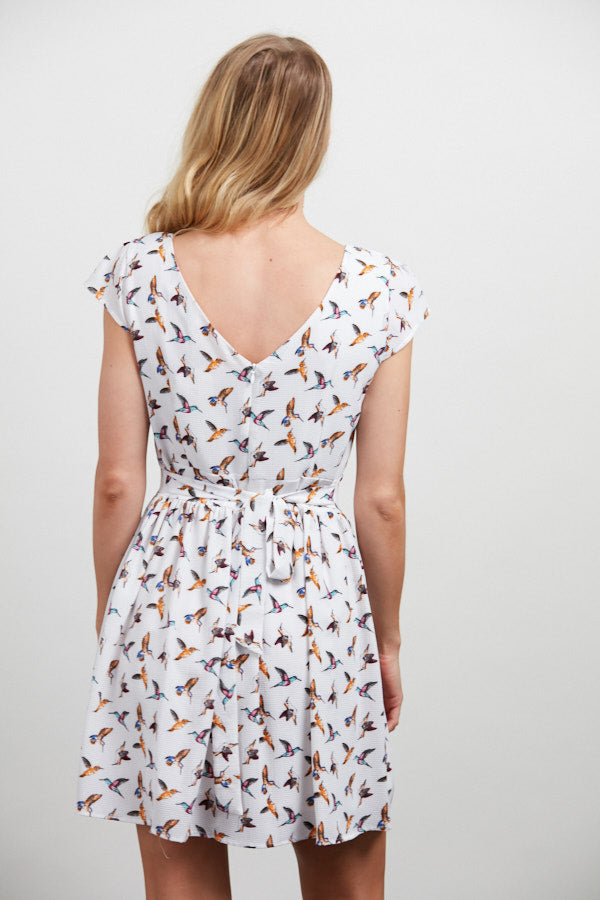 H&m bird 2024 print dress