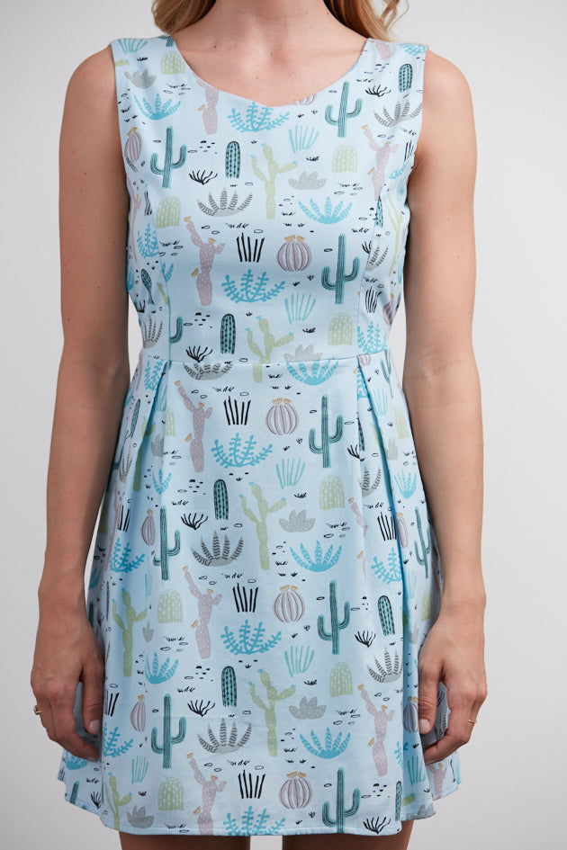 Multiple Cactus All Over Print Dress