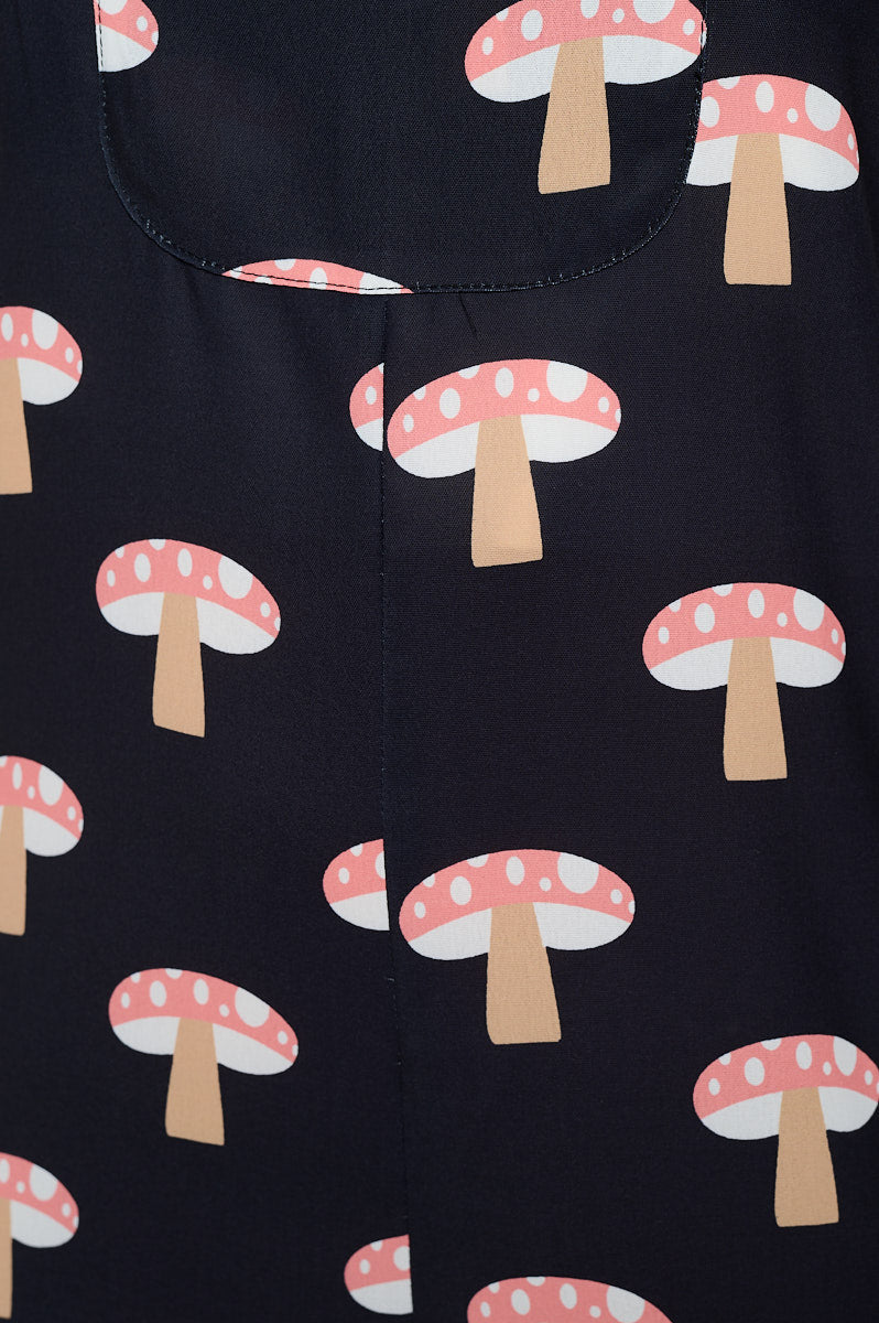 Mushroom All Over Print Crop Jumpsuit