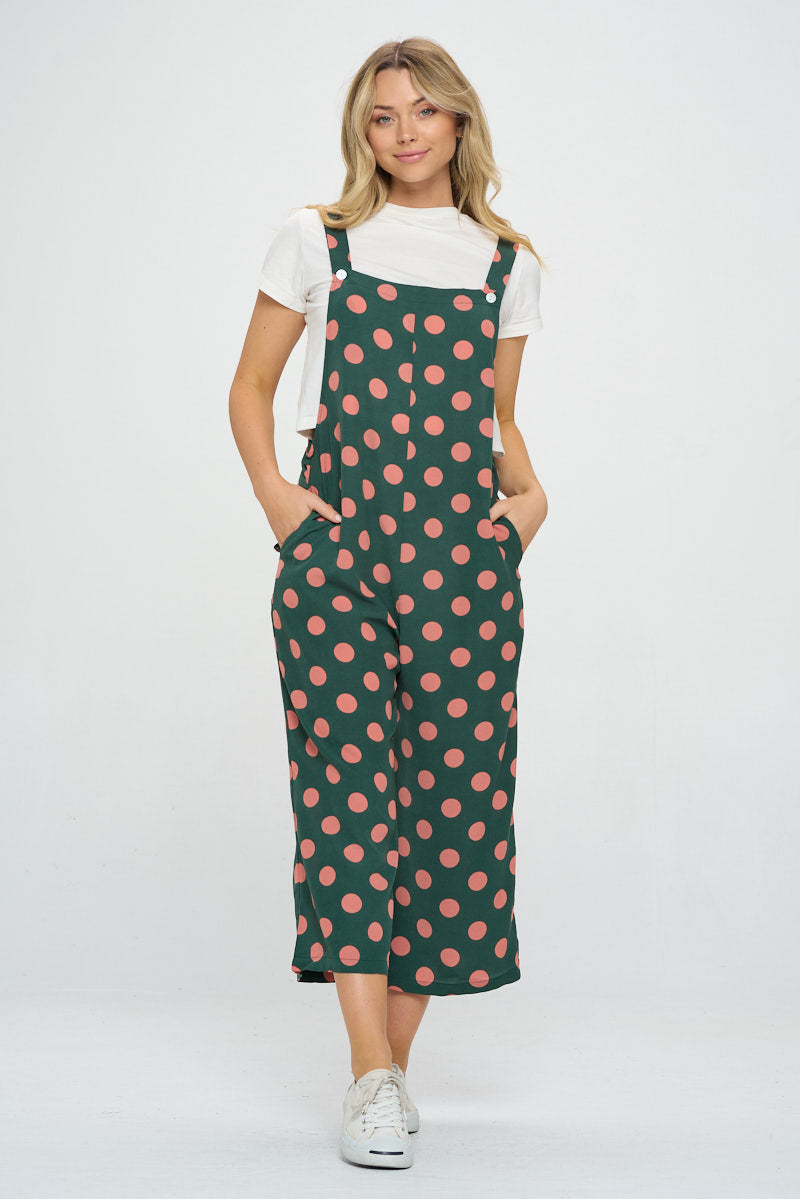 Polka Dot All Over Print Jumpsuit