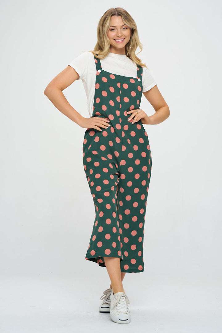 Polka Dot All Over Print Jumpsuit