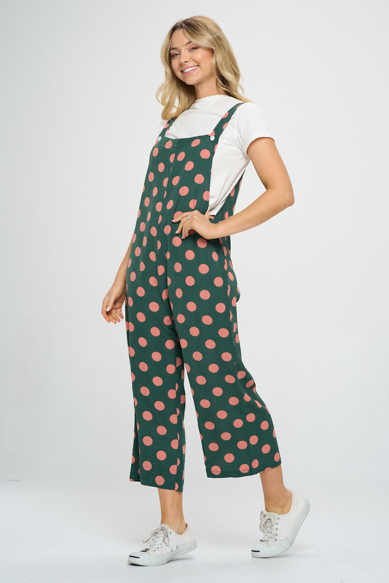 Polka Dot All Over Print Jumpsuit