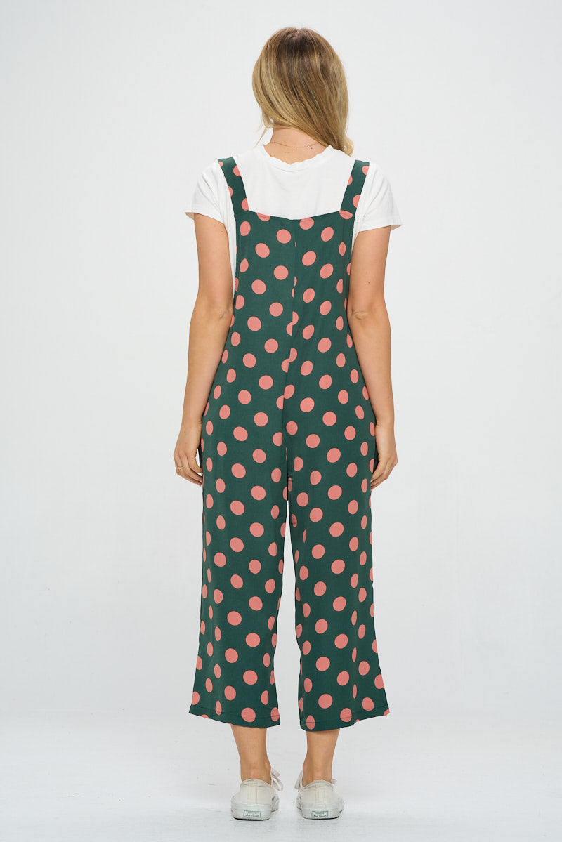 Polka Dot All Over Print Jumpsuit