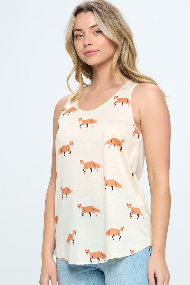 Fox All Over Print Relaxed Fit Tank Top