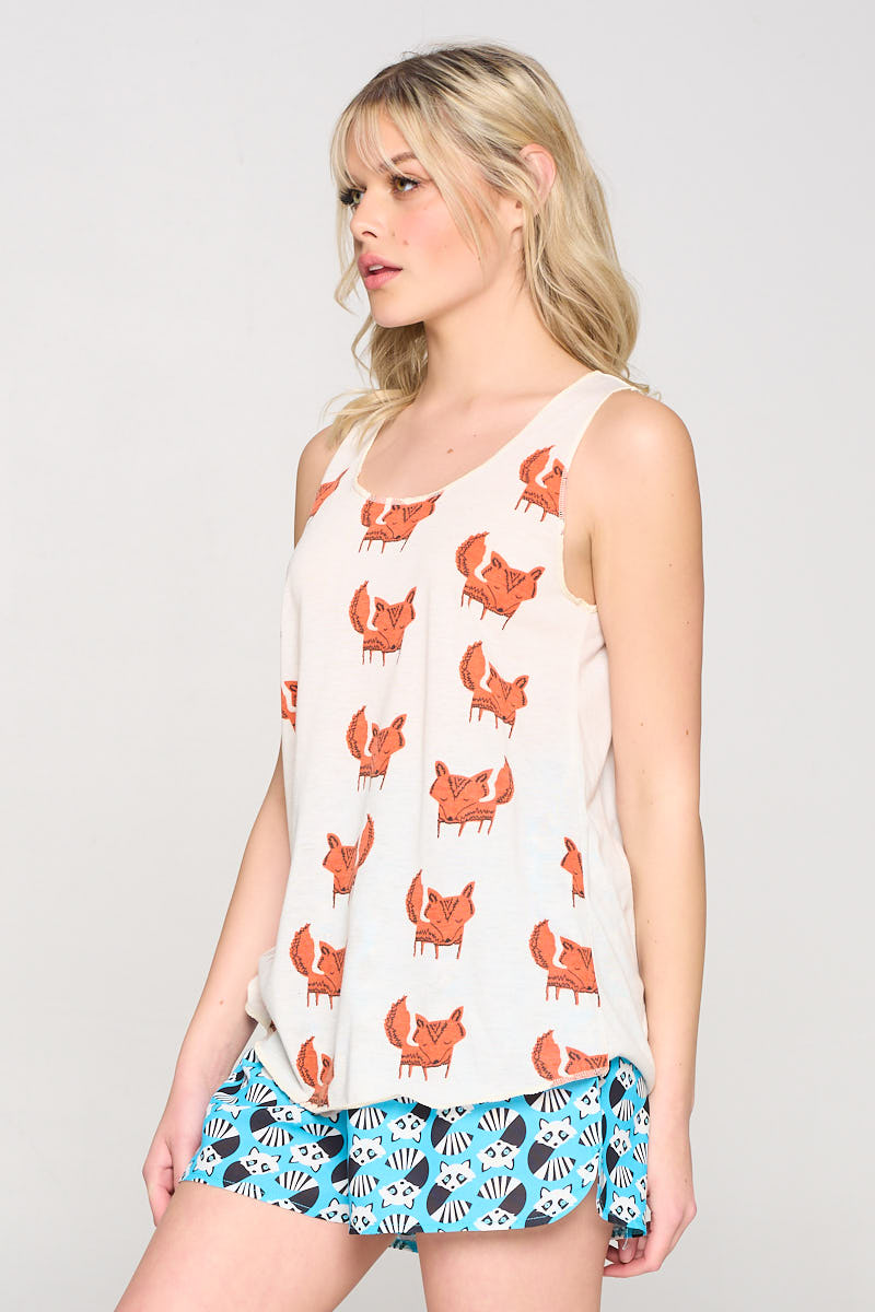 Fox All Over Print Relaxed Fit Tank Top