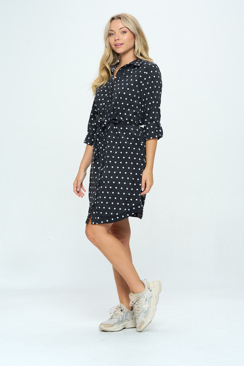 Polka Dot Corduroy Dress