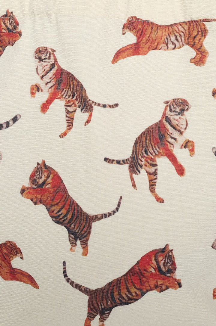 Tiger All Over Print Reusable Tote Bag
